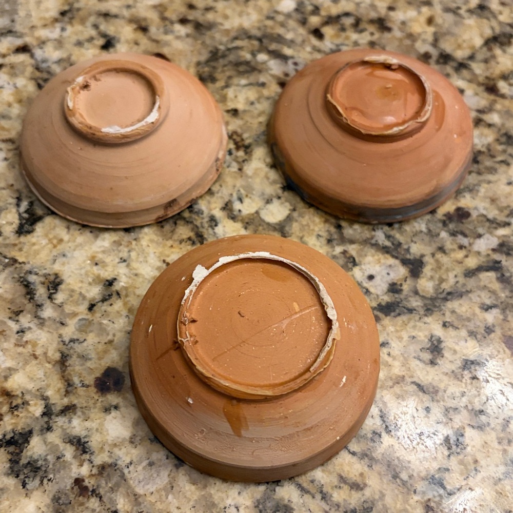 Set of 3 Hand-Painted Ceramic Stackable Mini Bowls - Picture 3 of 8